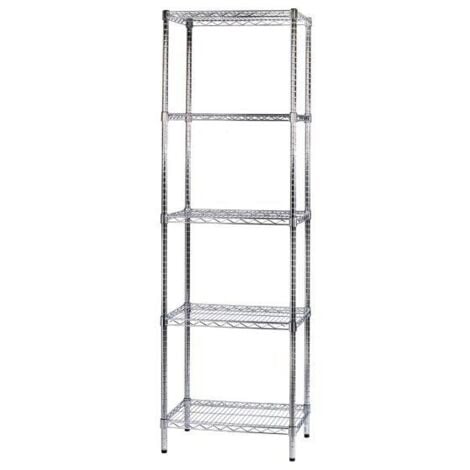 SCAFFALE CROMATO 5 PIANI 60X35X180H
