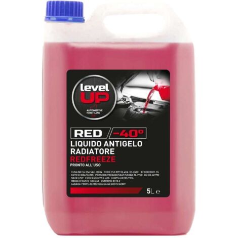 Level Up Antigelo Radiatore Rosso - 5 Litri - Protezione fino a -40°
