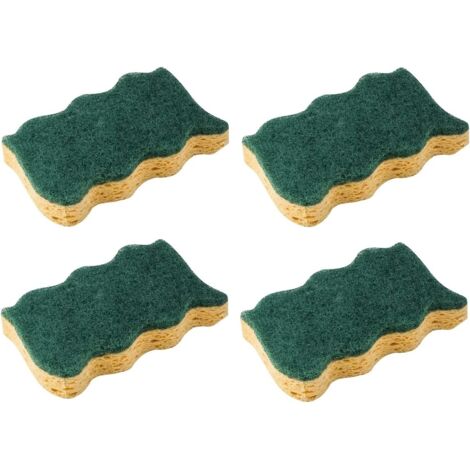 Vileda Spugnetta da Cucina Mediamente Abrasiva Cellulosa Super-assorbente Trattamento Antibatterico sul lato in Fibra Verde Forma Ergonomica 2 Pezzi (1/5)