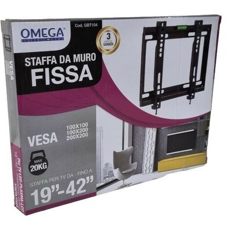 STAFFA TV DA PARETE FISSA 19''-42'' (1/3)