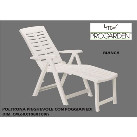 ARIZONA'' POLTRONA PIEGHEVOLE BIANCA
