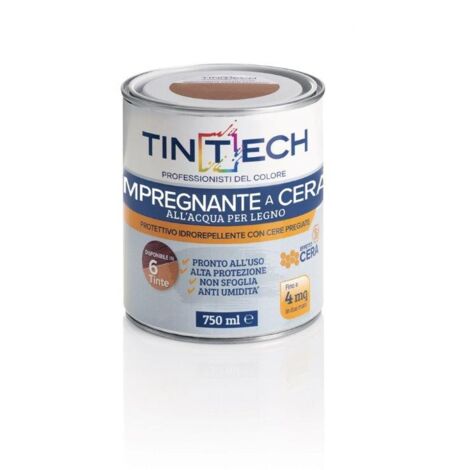 IMPREGNANTE ALLACQUA CERA PER LEGNO PROTETTIVO IDROREPELLENTE COLORE CASTAGNO 750ML (1/5)