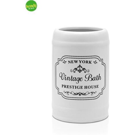 Porta Spazzolino Da Appoggio Feridras Serie New York Bianco