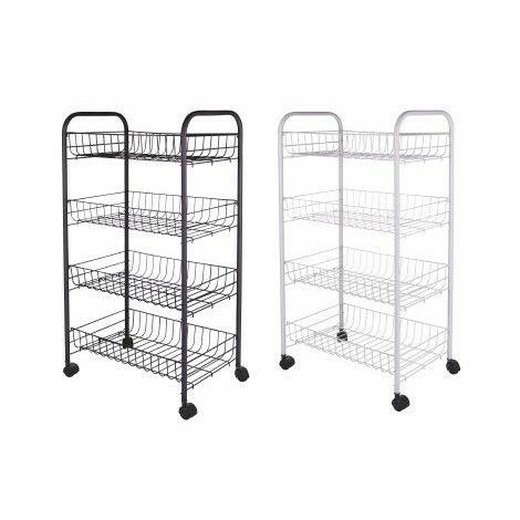 CARRELLO CUCINA 4 RIPIANI CON RUOTE