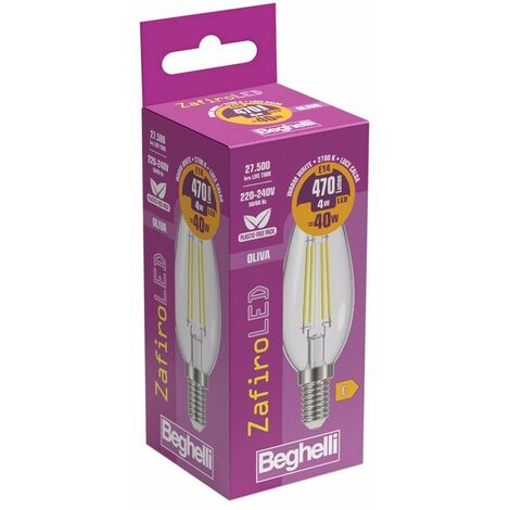 56407 Lampada Led Beghelli Zafiro a Oliva 4W (1/2)