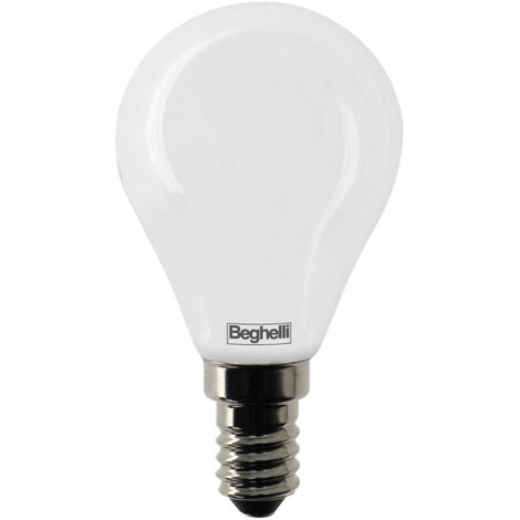 Beghelli - Lampadina LED E14 TUTTOVETRO Luce Calda, Sfera 5W, 600lm, 3000K, Vetro Opale, Efficiente, Facile Installazione, 15000 Ore, Gruppo Colore: L | Leroy Merlin