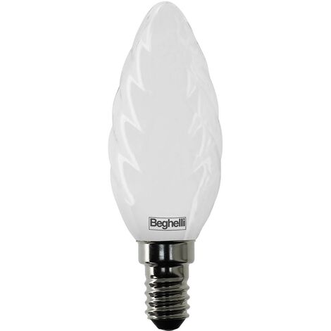 LAMPADINA LED OPALE TORTIGLIONE 4W E14 3000K