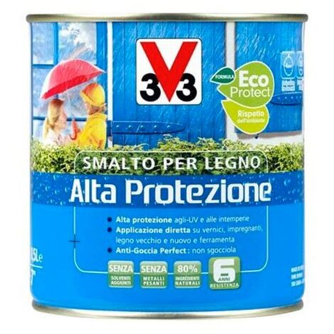 SMALTO LEGNO ALTA PROTEZIONE LT0,5 AZZURRO