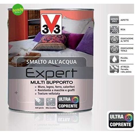 Smalto multisupporto v33 expert lt 0,125 bianco ghiaccio