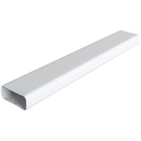 La Ventilazione CT1157B CT1157B-Y Tubo per Aerazione Canalizzata Rettangolare in PVC, 150x70 mm, Bianco