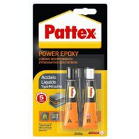 PATTEX POWER EPOXY ACCIAIO LIQUIDO TUBO 2X11 G 6 PZ