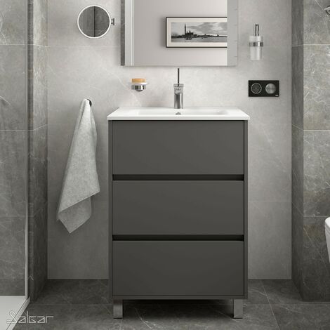 Mueble de baño Vision 2250 blanco mate - lavabo opcional:Sin adicional.  abertura, Sin lavabo