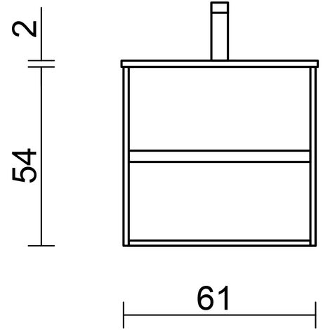 Mueble de baño de 61 cm con dos cajones y lavabo incluido de acabado Roble  Eternity Noja Salgar