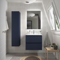 Mueble baño Bequia 70cm y lavabo Azul 70x45x56