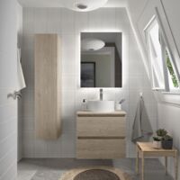 Mueble de Baño BEQUIA 60cm Natural con encimera (lavabo no incluido)