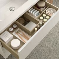 Mueble de baño montado OPTIMUS 60 cm NEGRO MATE + Lavabo