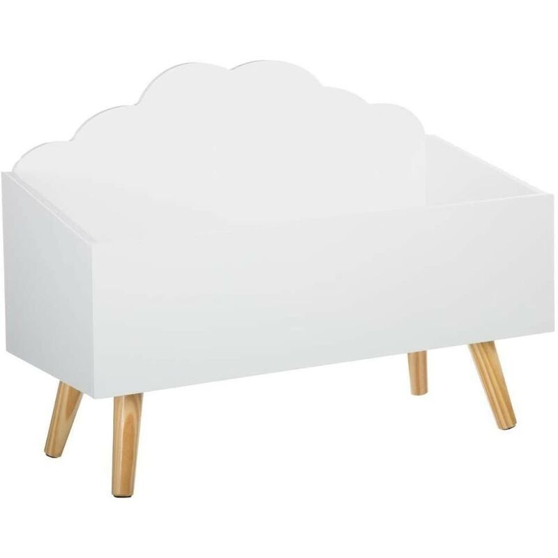 Caja Atmosphera Madera muticolor cofre de juguetes blanco nube