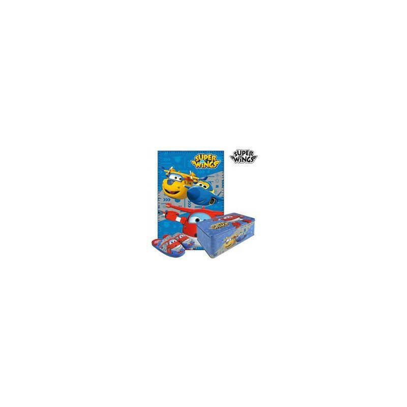 Set Caja Metálica + Manta + Pantunflas 26/27 Super Wings