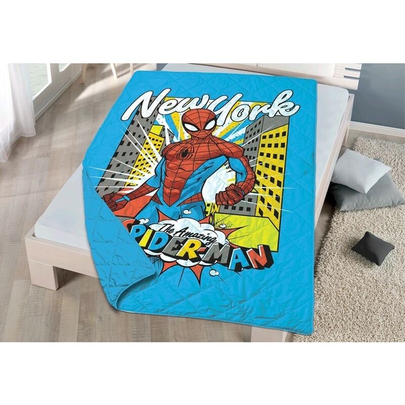 Colcha Bouti Termosellada Marvel Spiderman NeyYork Cama 90