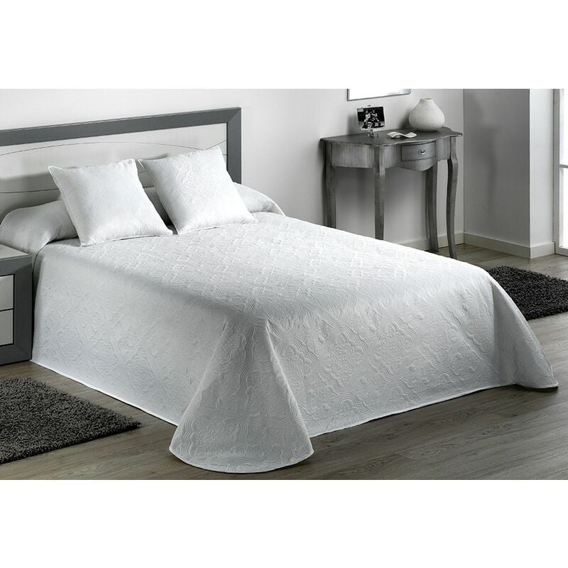 Colcha Bouti Termosellada lisa agres blanco cama 135