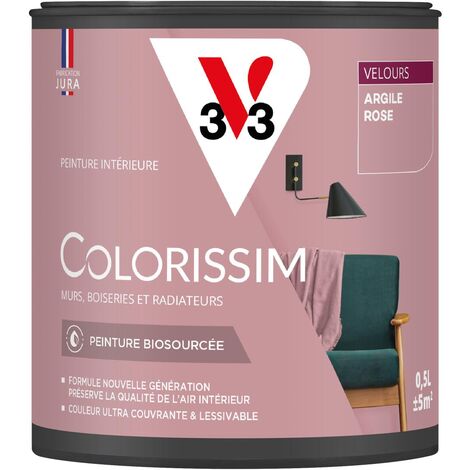 Peinture murale intérieure Colorissim® V33 Argile rose Velours 0,5L