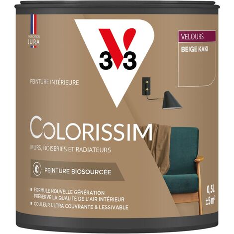 Peinture murale intérieure Colorissim® V33 Beige kaki Velours 0,5L (1/5)