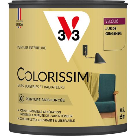 Peinture murale intérieure Colorissim® V33 Jus de gingembre Velours 0,5L