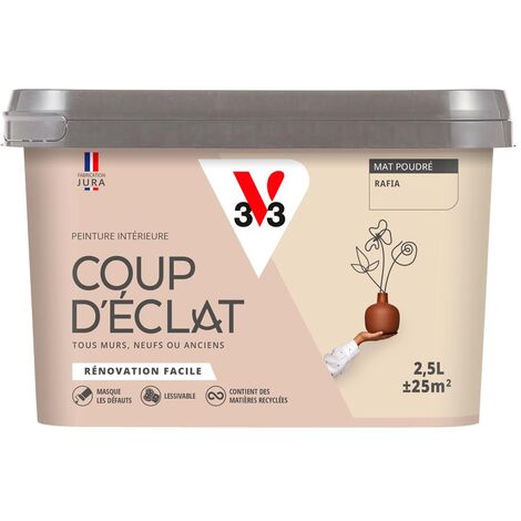 Peinture murale intérieure Coup d'Éclat® V33 Rafia Mat Poudré 2,5L