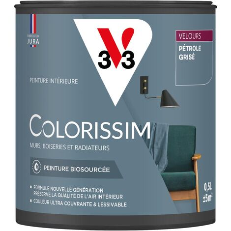 Peinture murale intérieure Colorissim® V33 Pétrole grisé Velours 0,5L