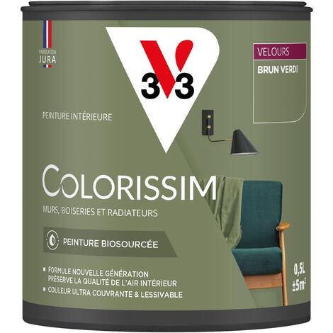 Peinture murale intérieure Colorissim® V33 Brun verdi Velours 0,5L