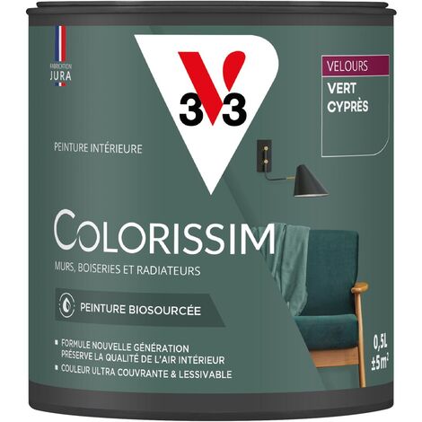 Peinture murale intérieure Colorissim® V33 Vert cyprès Velours 0,5L