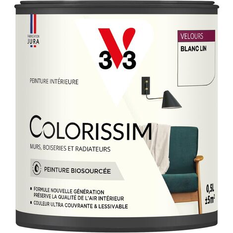 Peinture murale intérieure Colorissim® V33 Blanc lin Velours 0,5L