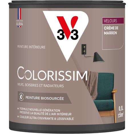 Peinture murale intérieure Colorissim® V33 Crème de marron Velours 0,5L