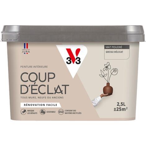 Peinture murale intérieure Coup d'Éclat® V33 Greige délicat Mat Poudré 2,5L