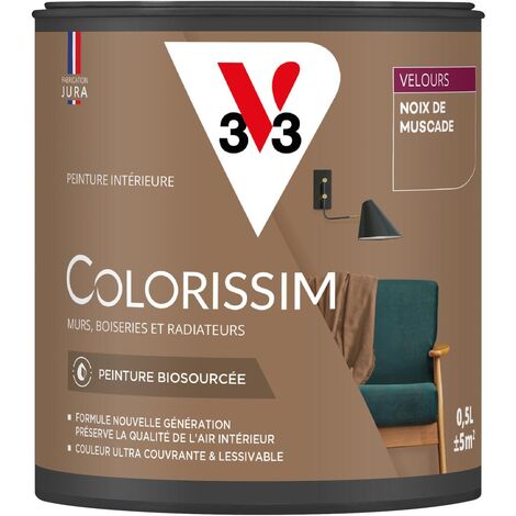 Peinture murale intérieure Colorissim® V33 Noix de muscade Velours 0,5L