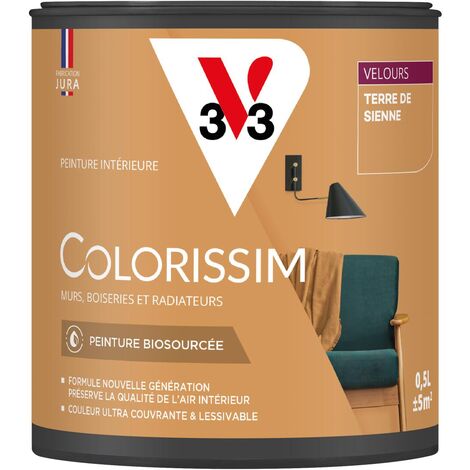 Peinture murale intérieure Colorissim® V33 Terre de sienne Velours 0,5L