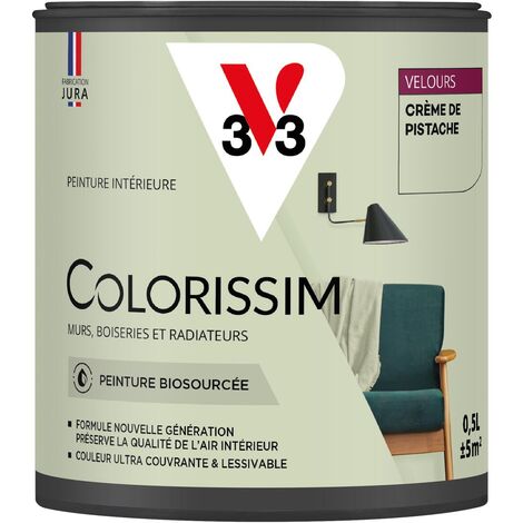 Peinture murale intérieure Colorissim® V33 Crème de pistache Velours 0,5L