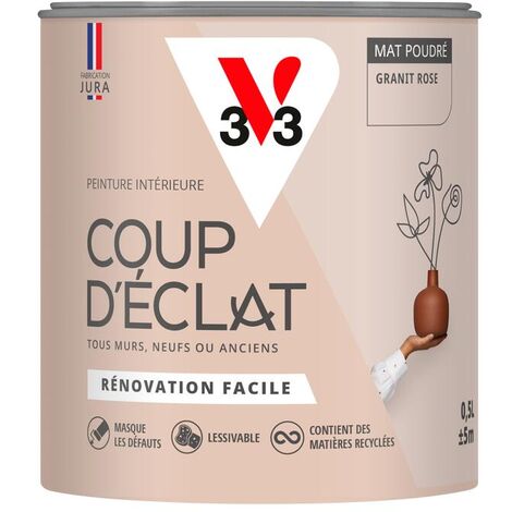 Peinture murale intérieure Coup d'Éclat® V33 Granit rose Mat Poudré 0,5L