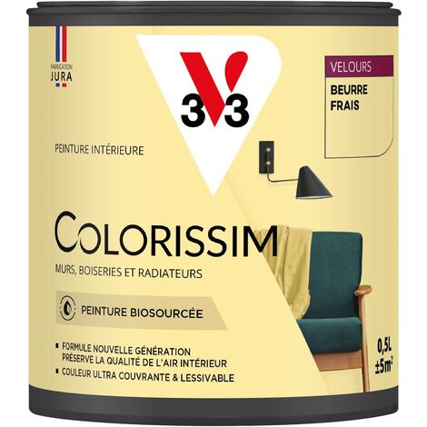 Peinture murale intérieure Colorissim® V33 Beurre frais Velours 0,5L