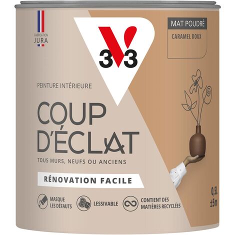 Peinture murale intérieure Coup d'Éclat® V33 Caramel doux Mat Poudré 0,5L