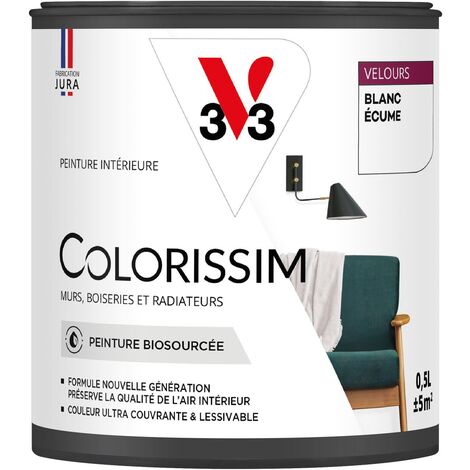 Peinture murale intérieure Colorissim® V33 Blanc écume Velours 0,5L