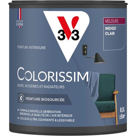 Peinture murale intérieure Colorissim® V33 Indigo clair Velours 0,5L