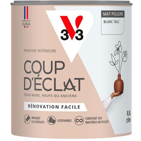 Peinture murale intérieure Coup d'Éclat® V33 Blanc talc Mat Poudré 0,5L