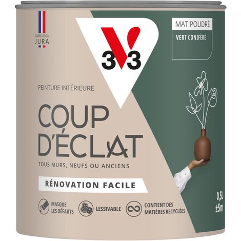 Peinture murale intérieure Coup d'Éclat® V33 Vert conifère Mat Poudré 0,5L