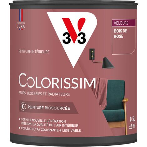 Peinture murale intérieure Colorissim® V33 Bois de rose Velours 0,5L