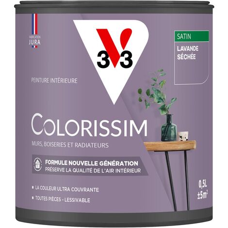 Peinture murale intérieure Colorissim® V33 Lavande séchée Satin 0,5L (1/5)