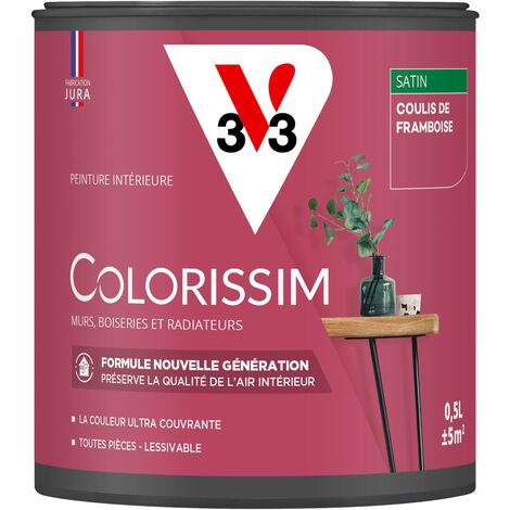 Peinture murale intérieure Colorissim® V33 Coulis de framboise Satin 0,5L (1/5)