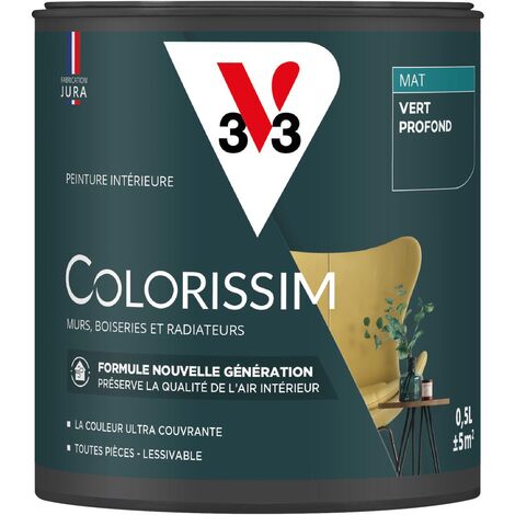 Peinture murale intérieure Colorissim® V33 Vert profond Mat 0,5L