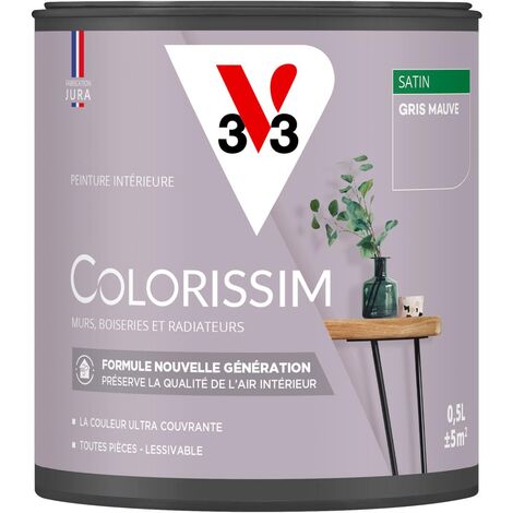 Peinture murale intérieure Colorissim® V33 Gris mauve Satin 0,5L
