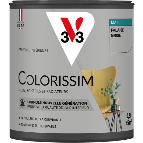Peinture murale intérieure Colorissim® V33 Falaise grise Mat 0,5L
